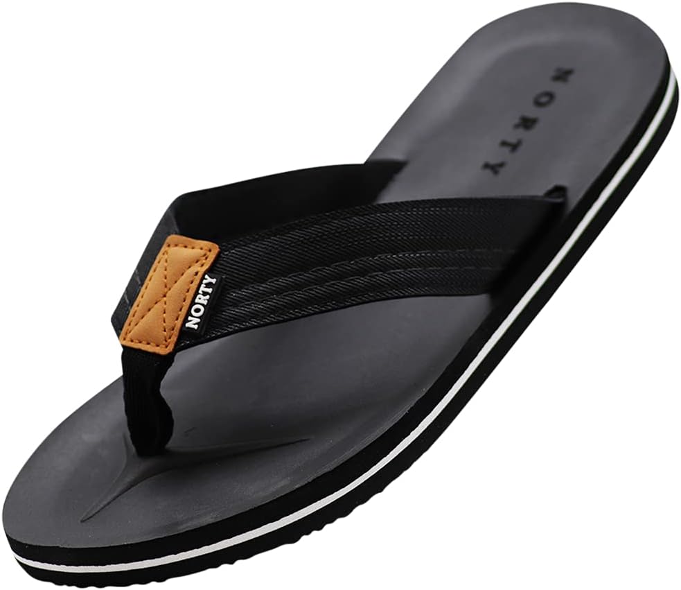 

Мужские повседневные шлепанцы-вьетнамки NORTY для пляжа, бассейна или повседневной носки, черный