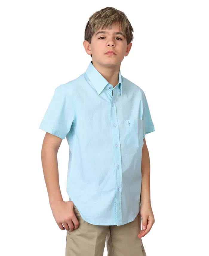 

Рубашка с коротким рукавом Big Boys Signature Micro Gingham Tailorbyrd, зеленый