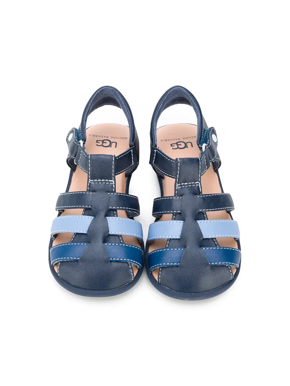 Сандалии с закрытым носком и цветовыми блоками Ugg Kids, синий — фото 3