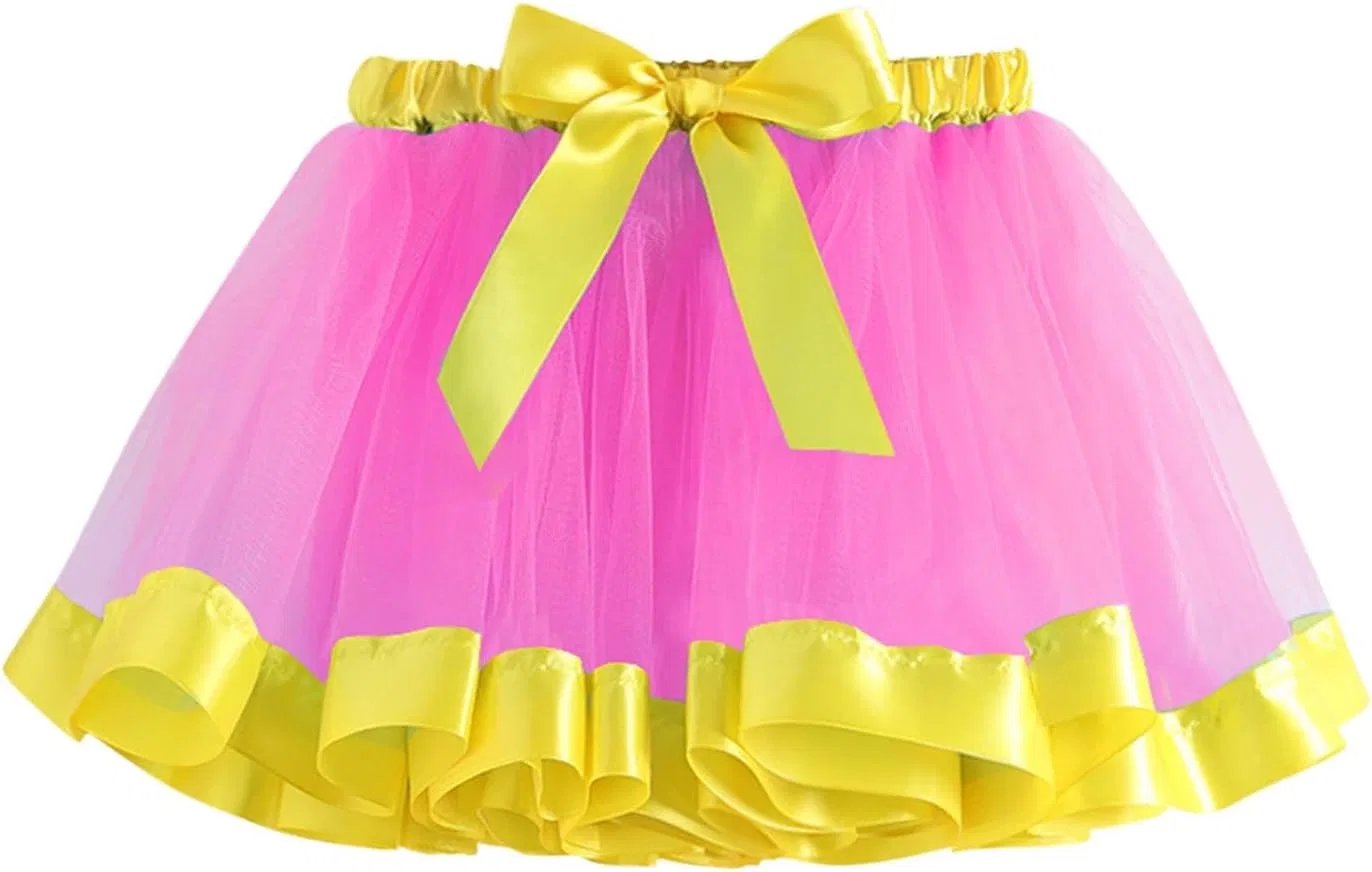 Юбка-пачка балетная Tutu Skirt, из тюля, с бантом, розовая