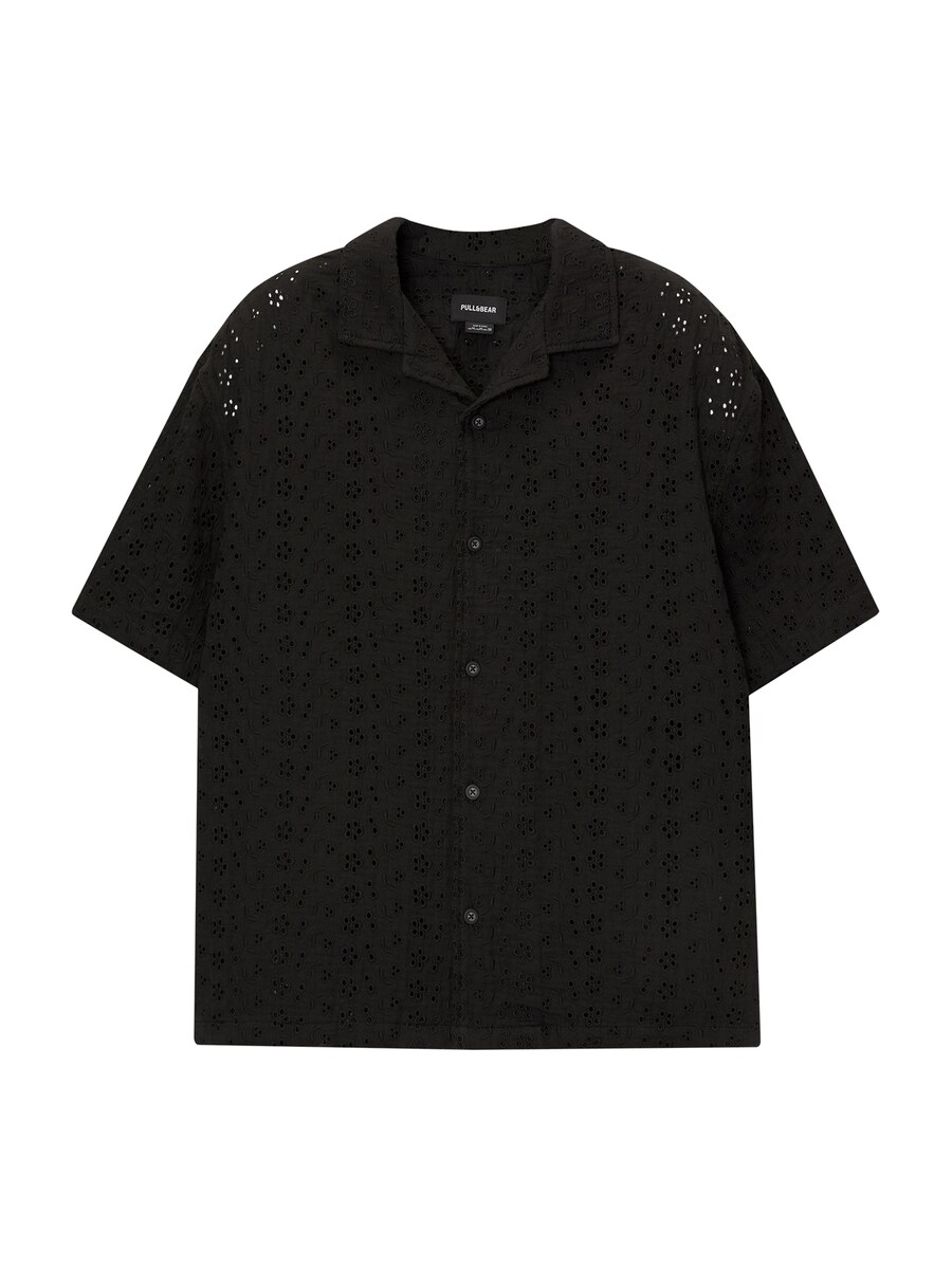 

Повседневная рубашка Pull&Bear Comfort fit Button Up Shirt, черный