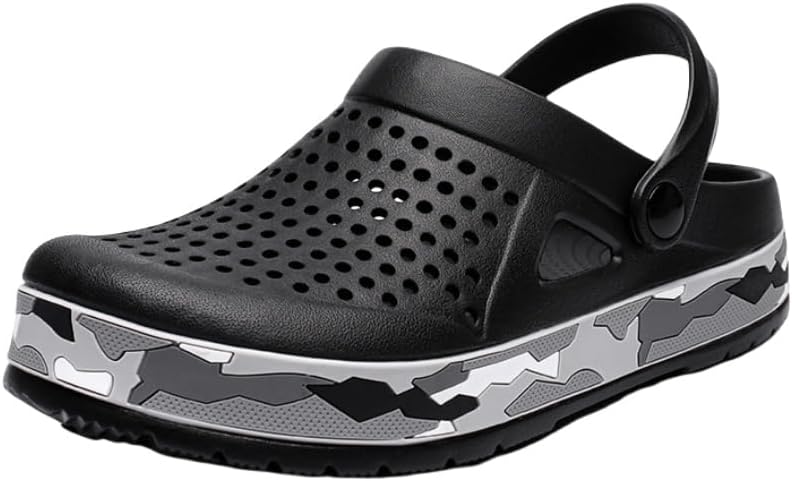 

Мужские удобные сабо из EVA- нескользящие, с толстой подошвой, шлепанцы с дышащей конструкцией для пляжа и активного отдыха, весна/лето/осень Fmshi, черный