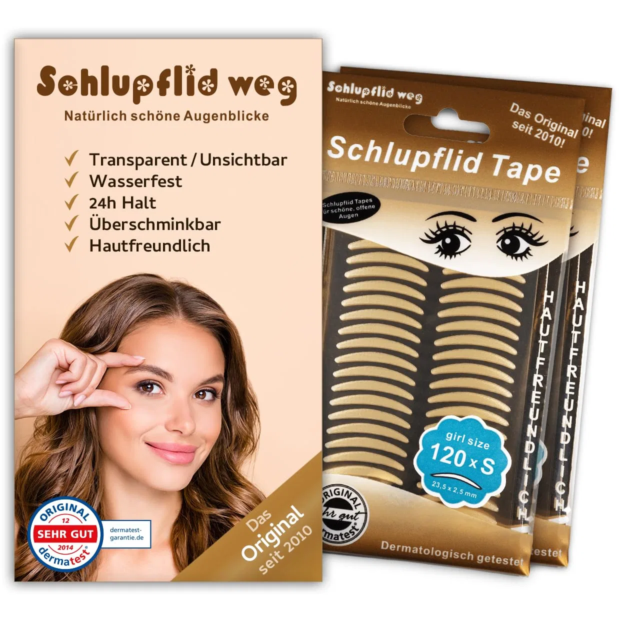 Лента для подтяжки век «Girl Size» (S) от Schlepflid Tape Schlupflid Weg. Natürlich Schöne Augenblicke.