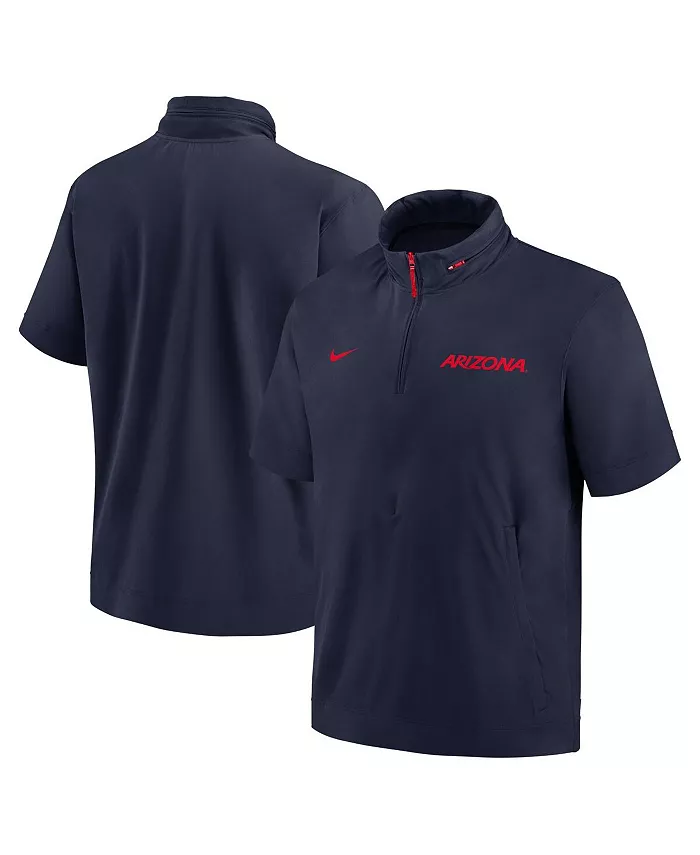 

Мужская синяя худи-полузип с коротким рукавом Arizona Wildcats 2024 Sideline Coach Nike