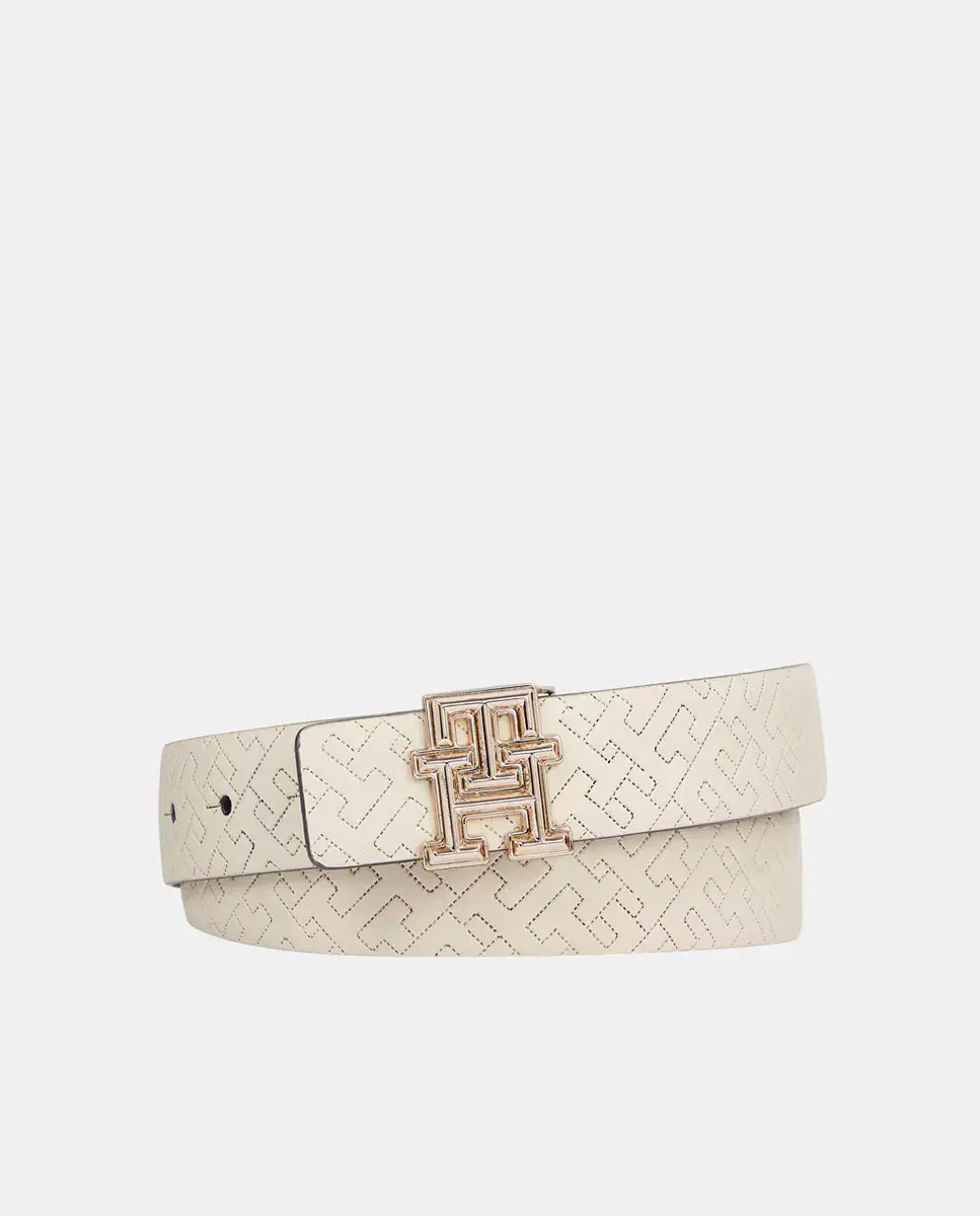 

Двусторонний кожаный ремень бежевого и темно-синего цвета от Tommy Hilfiger, мультиколор