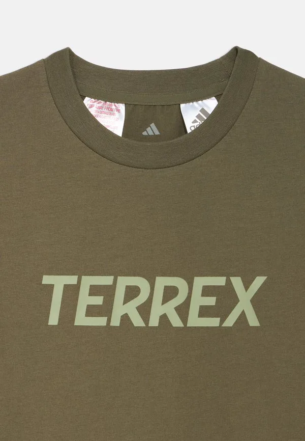 Футболка с логотипом, спортивная футболка унисекс Adidas Terrex, Olive Strata — фото 3