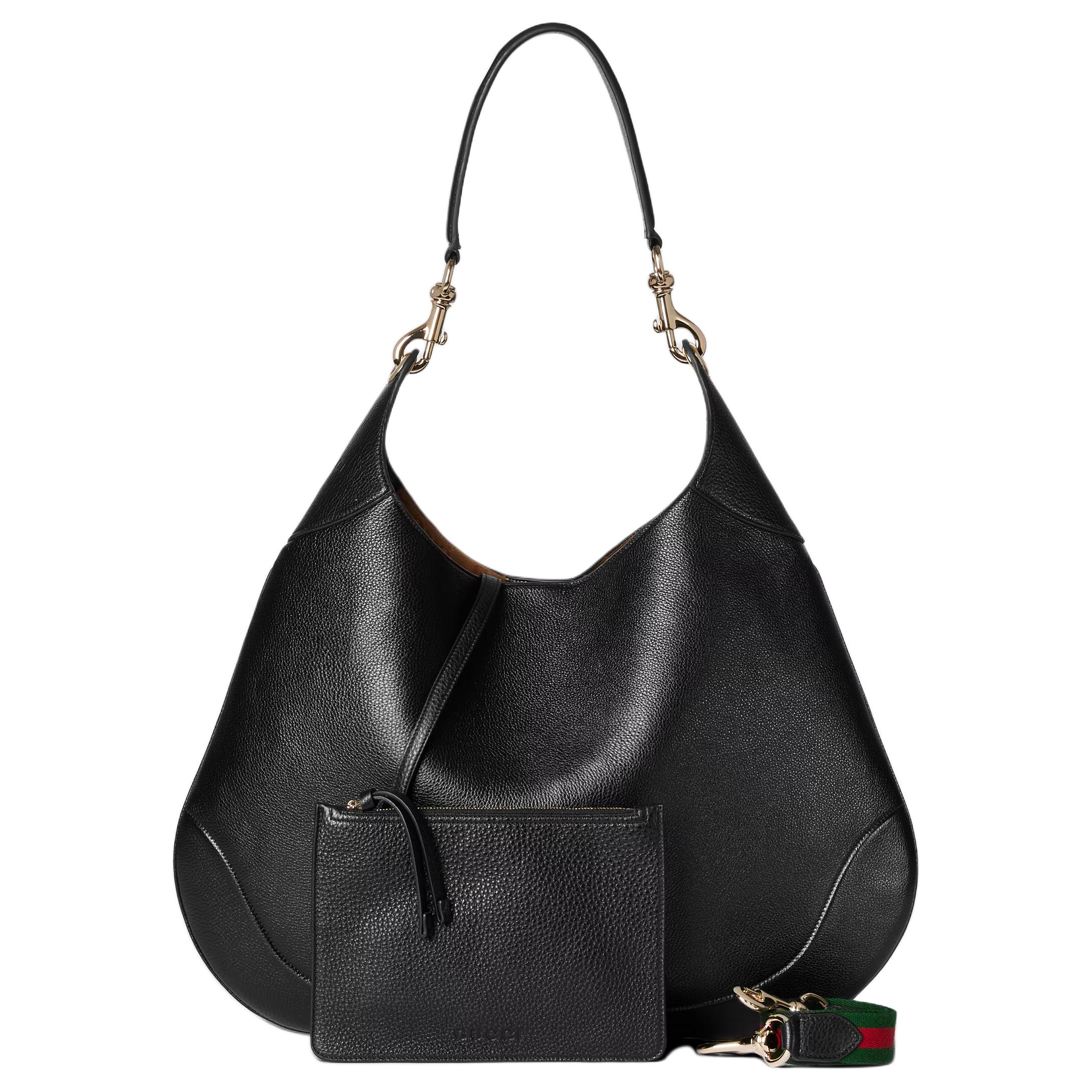 

GUCCI Средняя женская сумка из зерненой кожи черного цвета