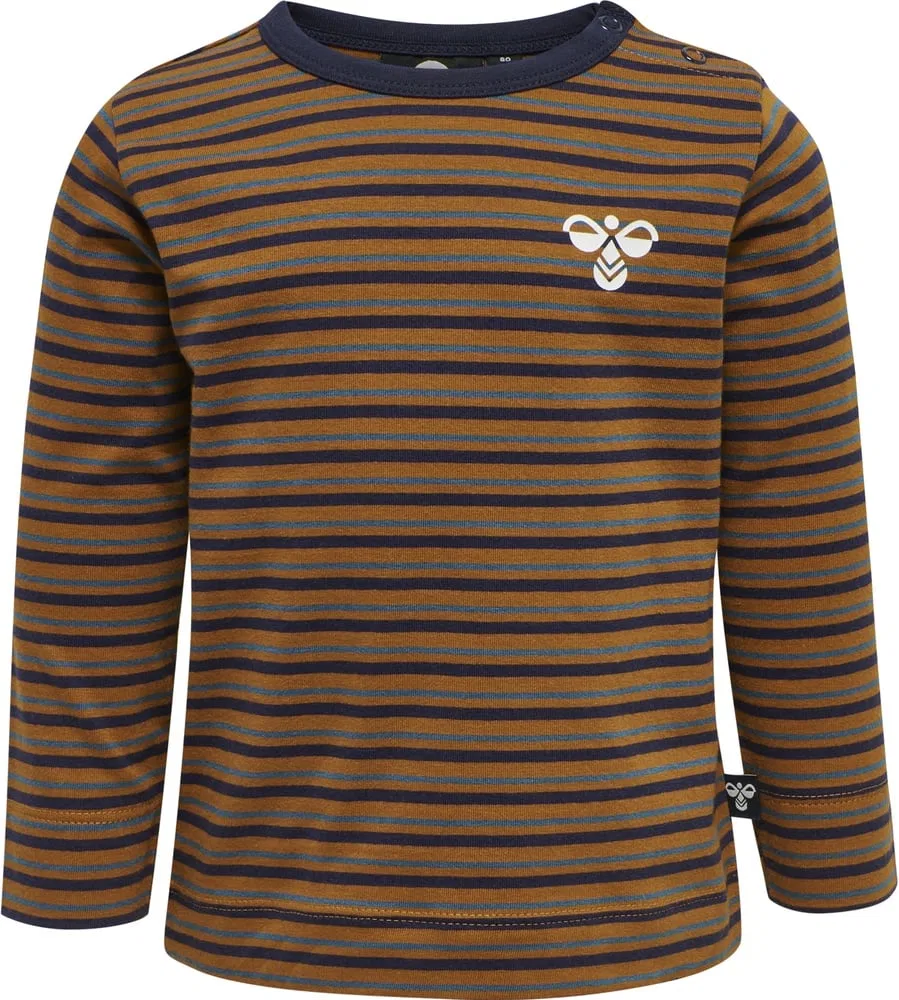 Футболка с длинным рукавом, полосатая, Hummel, оранжевый — фото 3