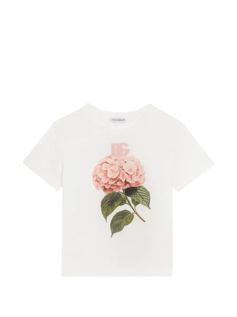 Футболка с принтом и логотипом DG Dolce & Gabbana Kids, белый