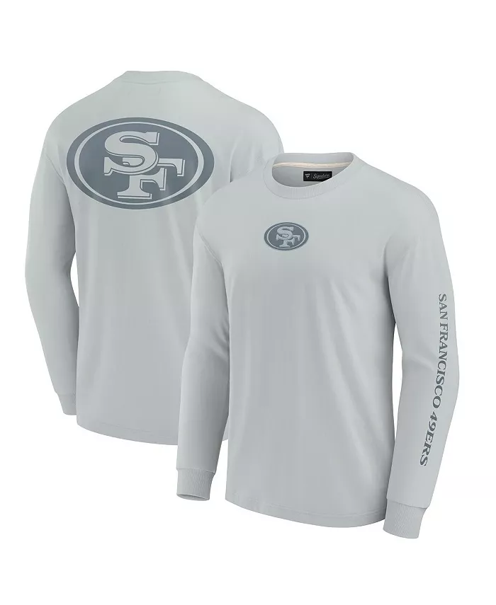 

Мужская и женская серая футболка с длинным рукавом San Francisco 49ers Elements Strive Fanatics
