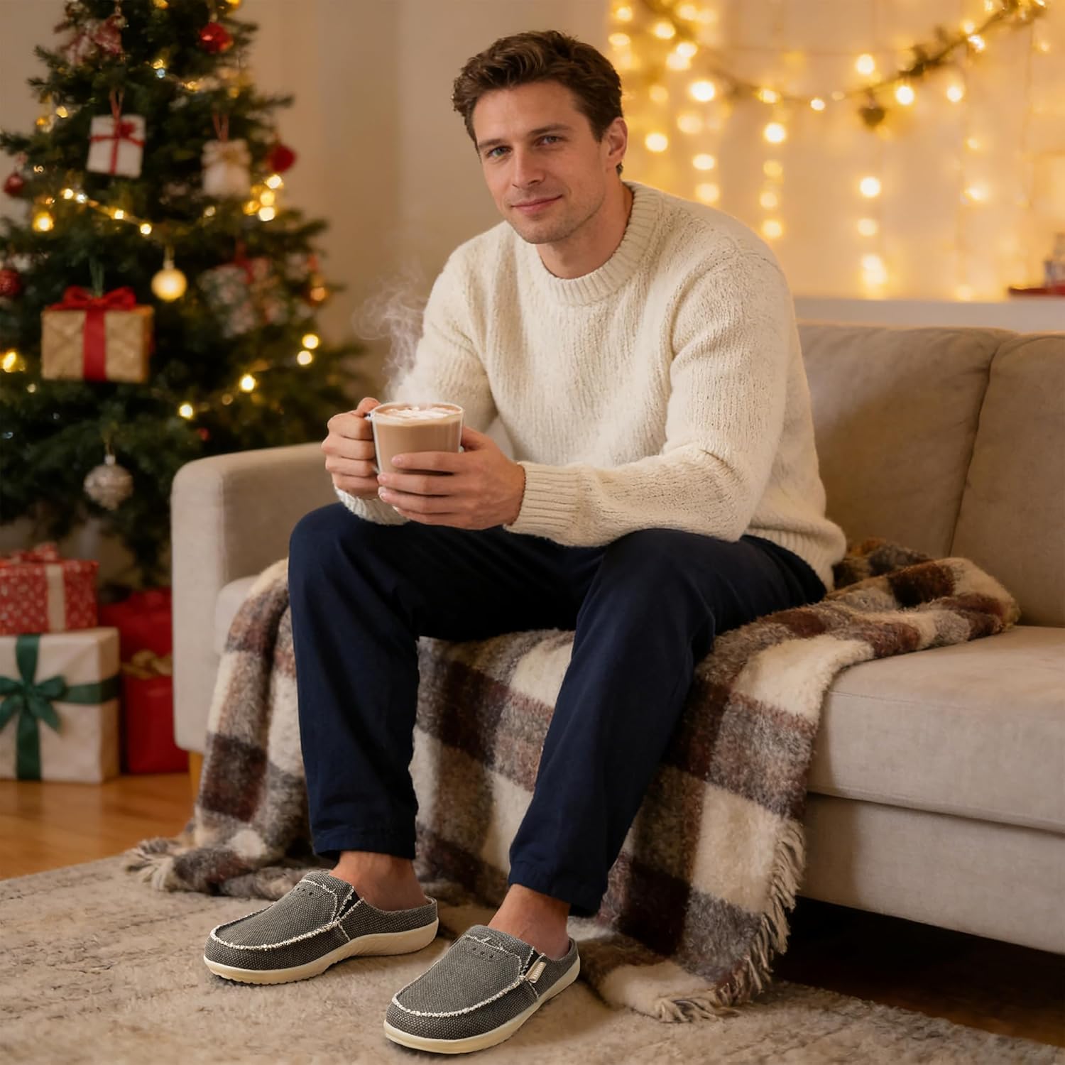 Мужские тапочки LazyStep с поддержкой свода стопы Trevor ортопедические домашние туфли — фото 2