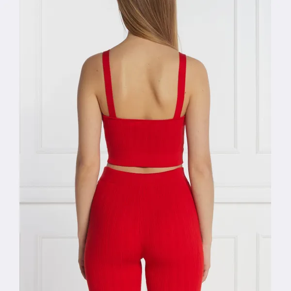 Укороченный топ Calvin Klein, красный — фото 3