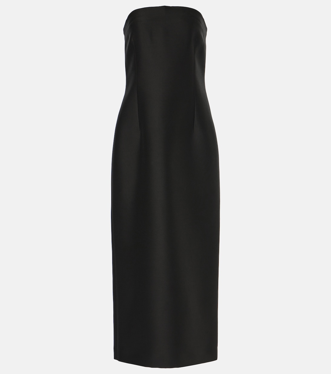 

Длинное платье Ward из шерсти и шелка The Row, черный