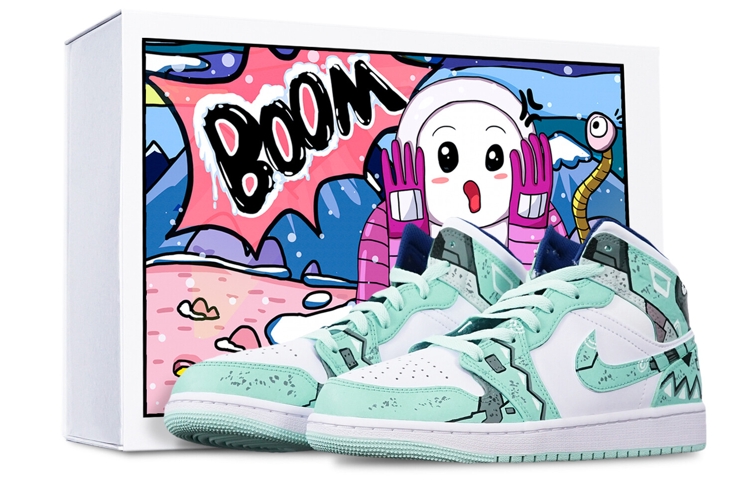 

Кроссовки Air Jordan 1 Vintage Basketball Shoes Women's High-Top White