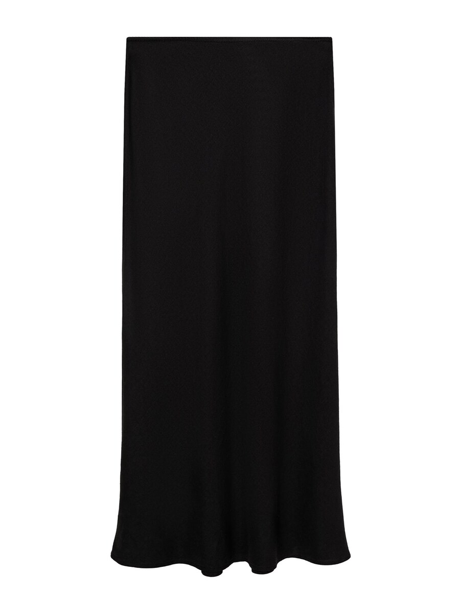 

Юбка макси MANGO Skirt LIN, черный