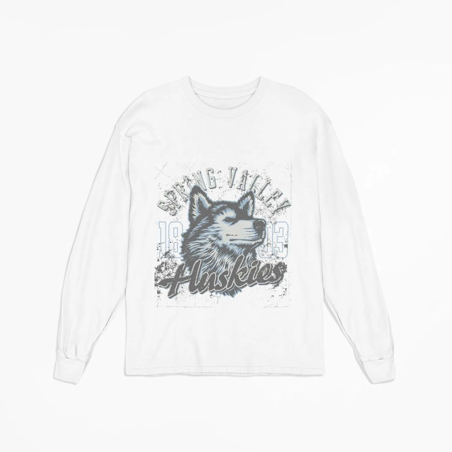 Футболка Varan Unisex Spring Valley Huskies с длинным рукавом, джерси с логотипом команды, спортивная футболка с длинными рукавами GENERIC, Heather Forest — фото 4