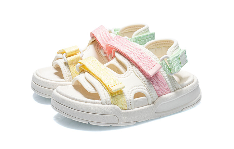 Детские сандалии PS Pearl White/светло-желтый/солено-розовый Lining Young — фото 4