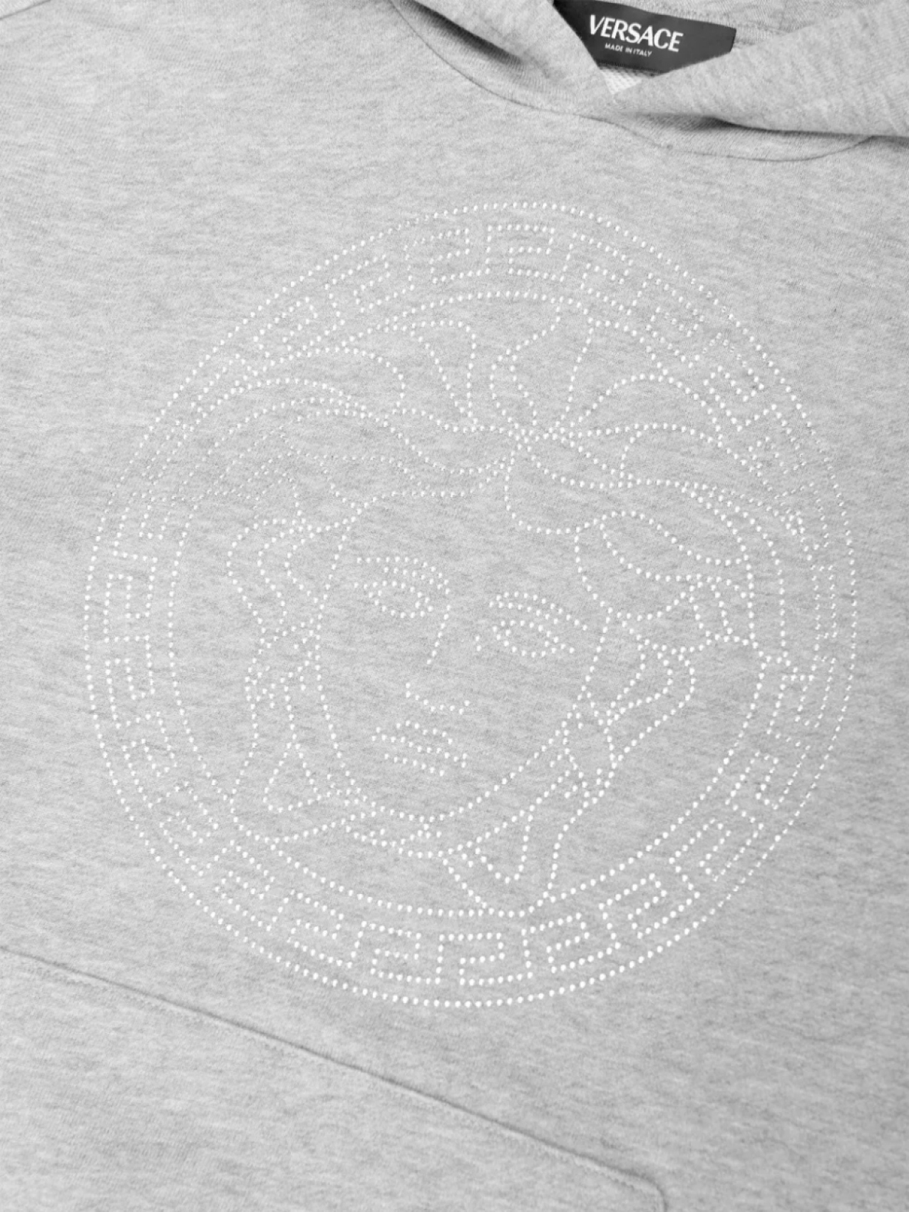 Толстовка с капюшоном Versace Kids с изображением головы Медузы, серый — фото 4