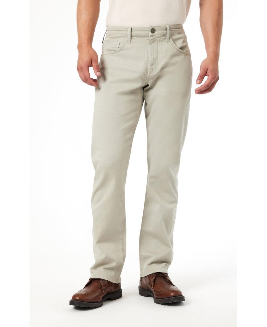 

Мужские брюки Mavi Matt Relaxed Straight Leg из серебристой повседневной саржи Mavi Jeans, Silver beige
