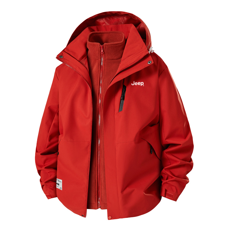 

Ветровка для походов Unisex Waterproof, Windproof и Water Repellent Jeep, розовыйfinch красный