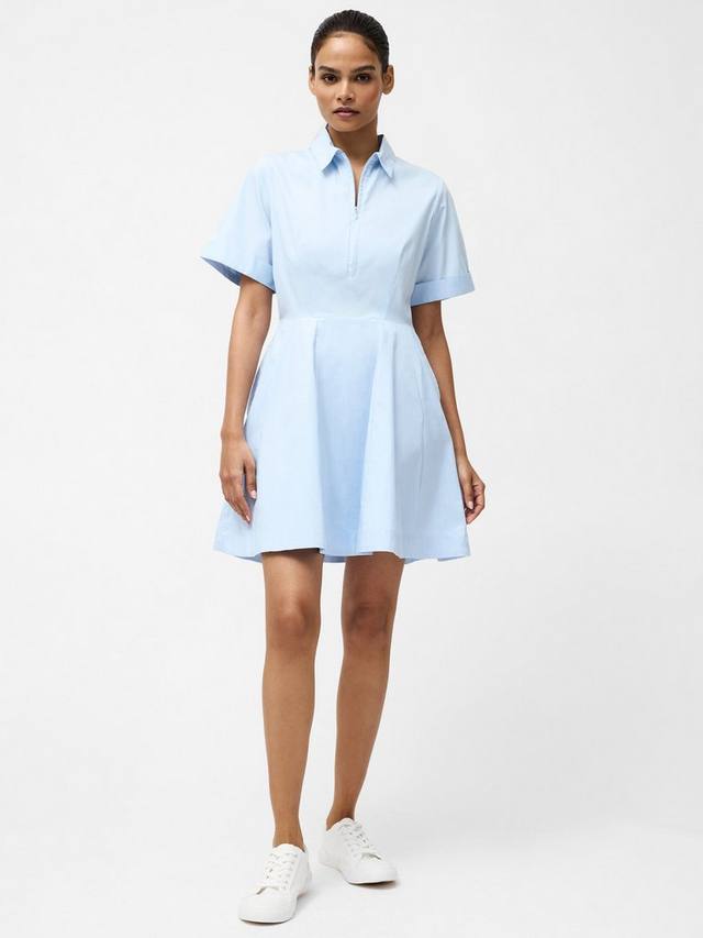 

Платье-рубашка мини Isabelle из поплина French Connection, Sky Blue