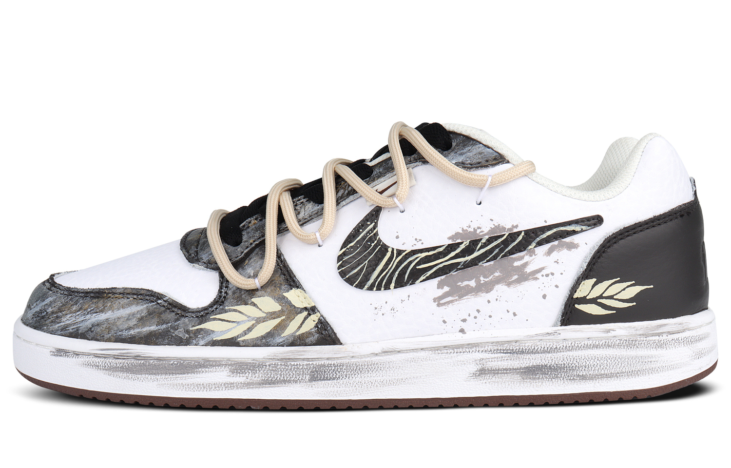 

Nike Износостойкие и легкие низкие кроссовки для скейтбординга мужские Black White Gray