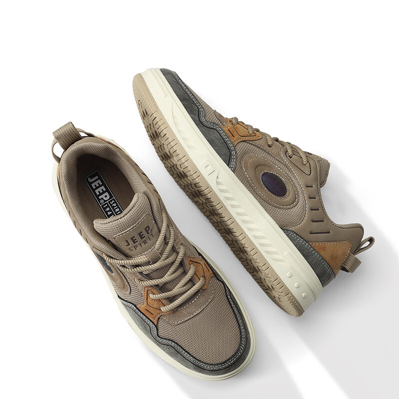Кроссовки JEEP SPIRIT Skateboarding Shoes Men Low-top, цвет Natural Deer — фото 3
