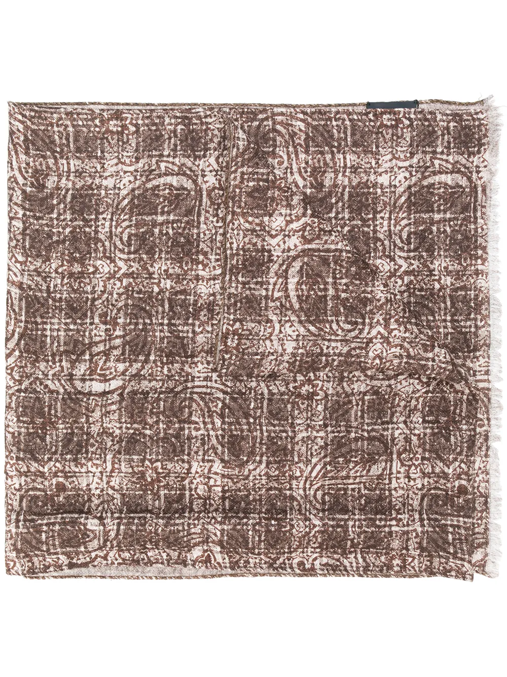 

Шарф в клетку Dell'Oglio, коричневый