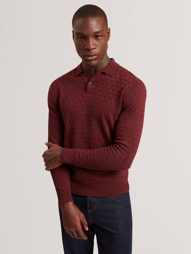 

Gaten Cotton Blend Polo Jumper Ted Baker