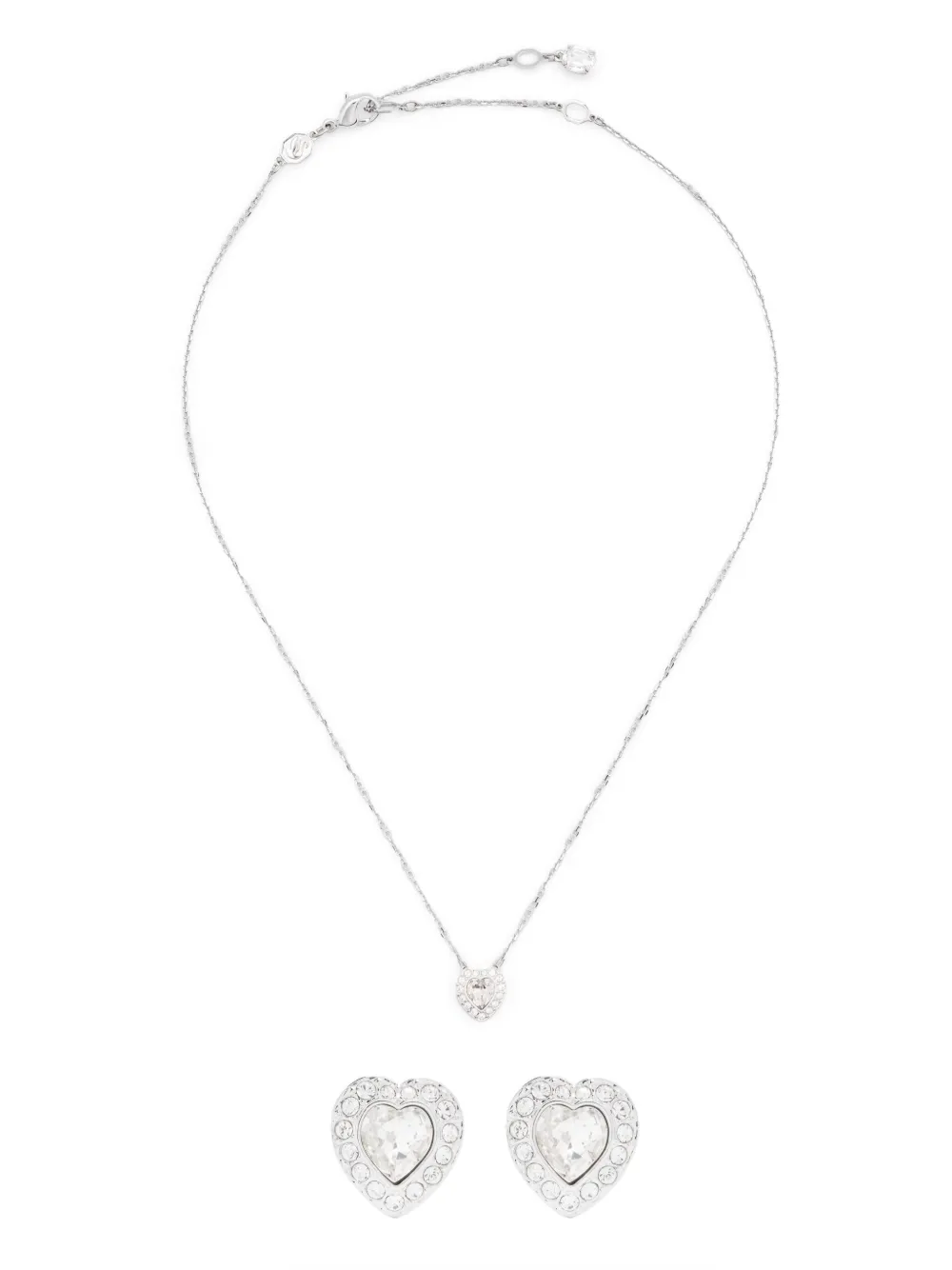 

Комплект Angelic из колье и серег Swarovski, серебяный