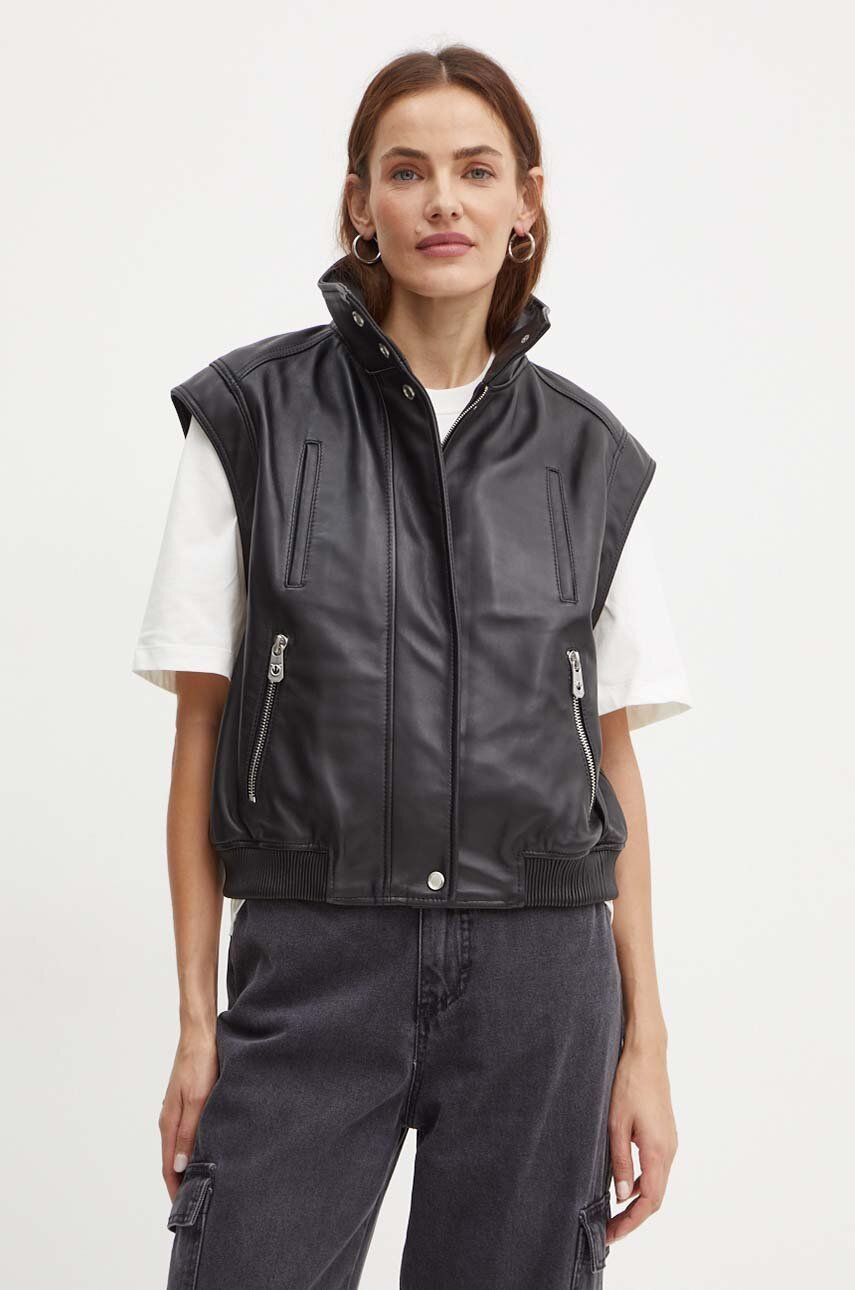 

Кожаный жилет Pinko, черный