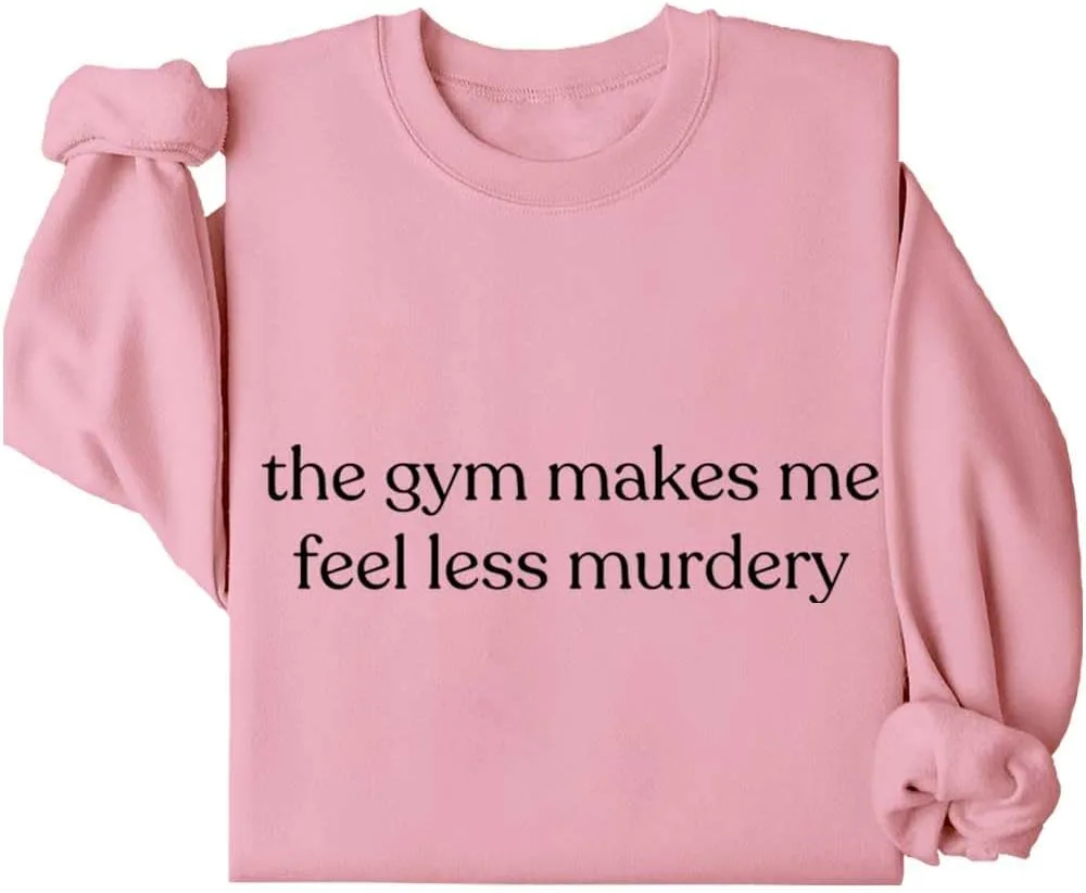 

Толстовка The Gym Makes Me Feel Less с капюшоном и длинным рукавом для женщин и мужчин Kzggs