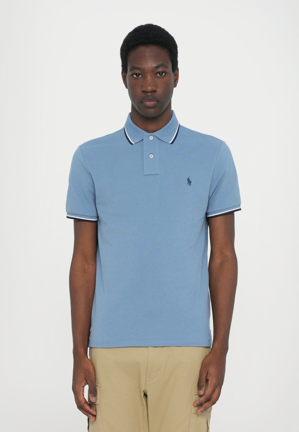 

Поло CUSTOM SLIM FIT MESH POLO SHIRT Polo Ralph Lauren, синий