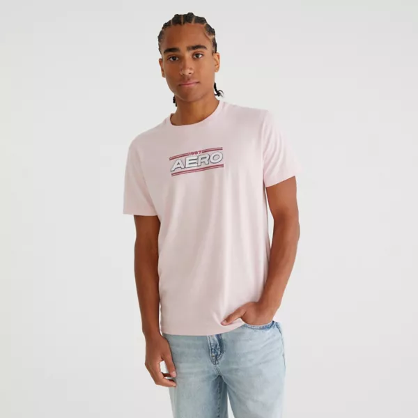 

Мужская графическая футболка Aeropostale, цвет chalk pink