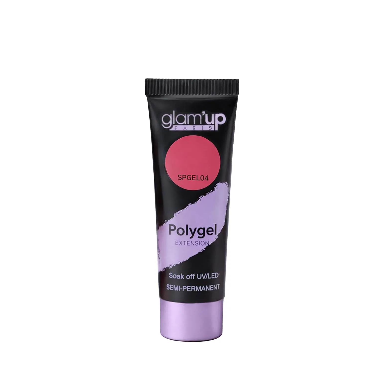 Полуперманентный полигель для наращивания ногтей Glam'Up Paris Glam Up, Red