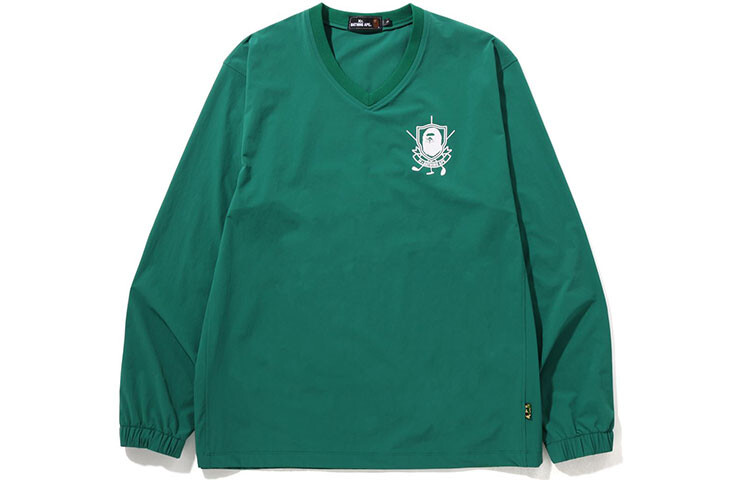 BAPE Mr. Bathing Ape Golf пуловер ветровка с V-образным вырезом A Bathing Ape, зеленый — фото 2