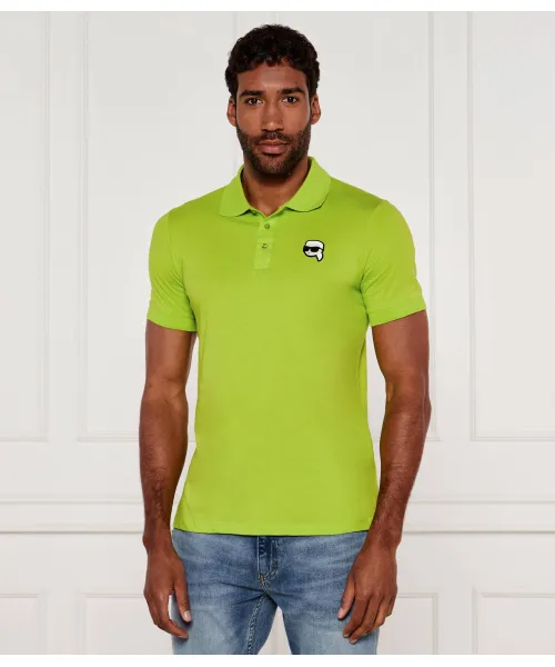 

Футболка поло Slim fit Karl Lagerfeld, зеленый