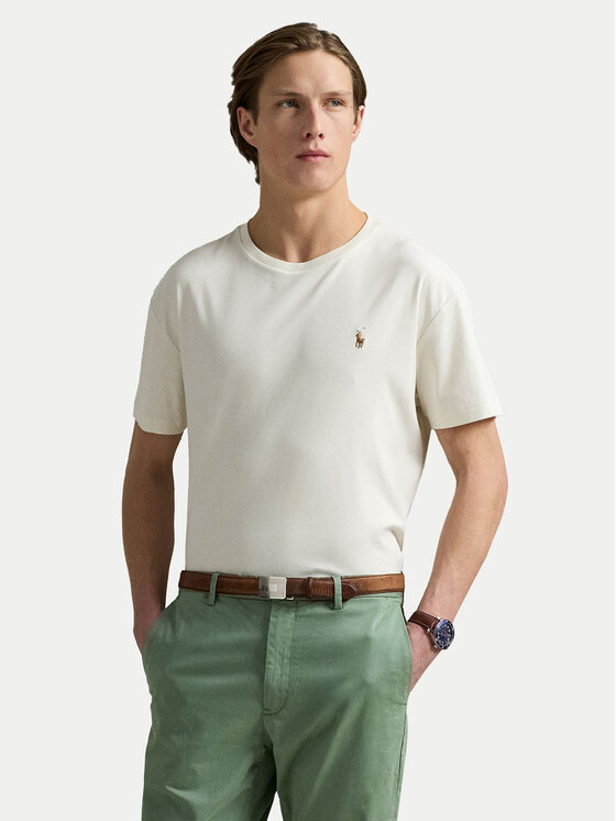 

Футболка облегающего кроя на заказ 710740727094 Polo Ralph Lauren, экрю