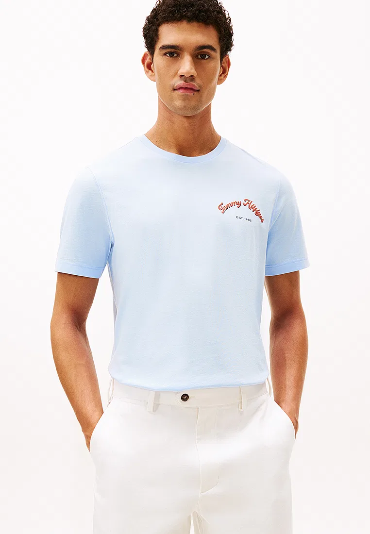 Футболка с принтом, TH Mainline Tommy Hilfiger, синий