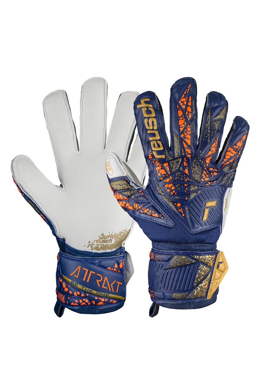 

Спортивные перчатки REUSCH Attrakt Grip, цвет Blue/Gold
