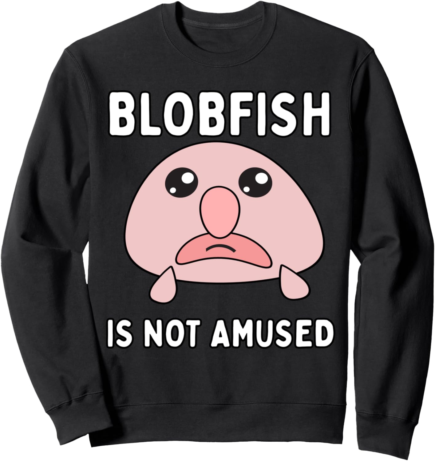 

Рыба-капля - это не смешно. Смешной мем про рыбу-каплю. Толстовка Blobfish Emporium, черный