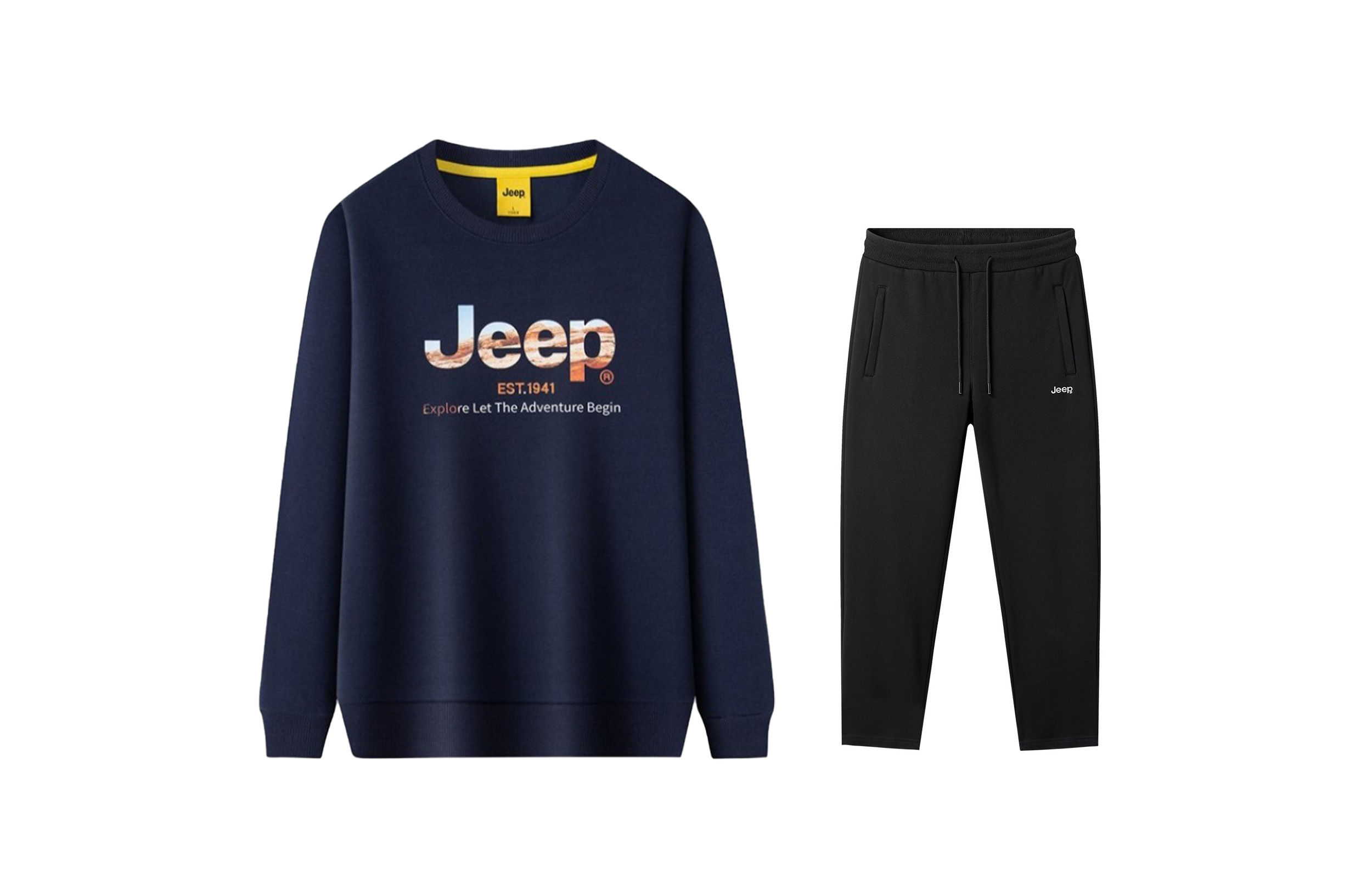 

Свитшот-сет City Casual Collection Unisex Jeep, темно-синий+черный casual pants
