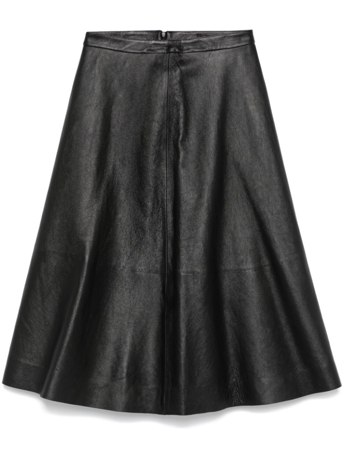 

Balenciaga кожаная юбка миди, черный