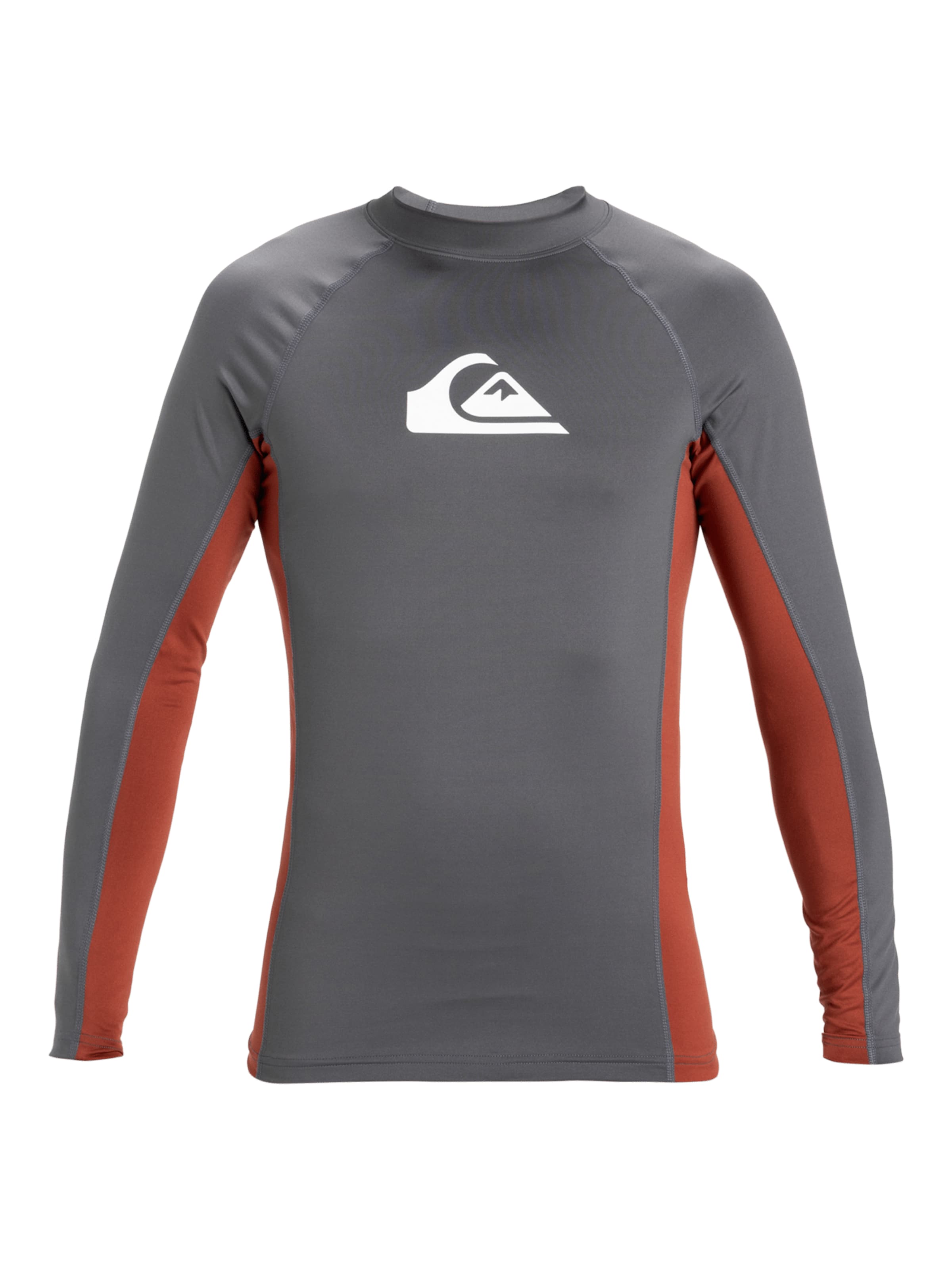 

QUIKSILVER Футболка 'Everyday' для занятий спортом в темно-сером цвете