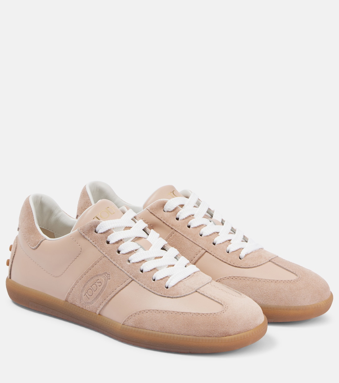 Кроссовки Tabs из кожи и замши Tod's, Rosa Lingerie