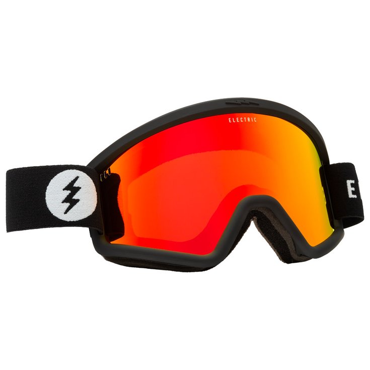 

Горнолыжные очки шестигранные матовые черные красные хромированные Electric