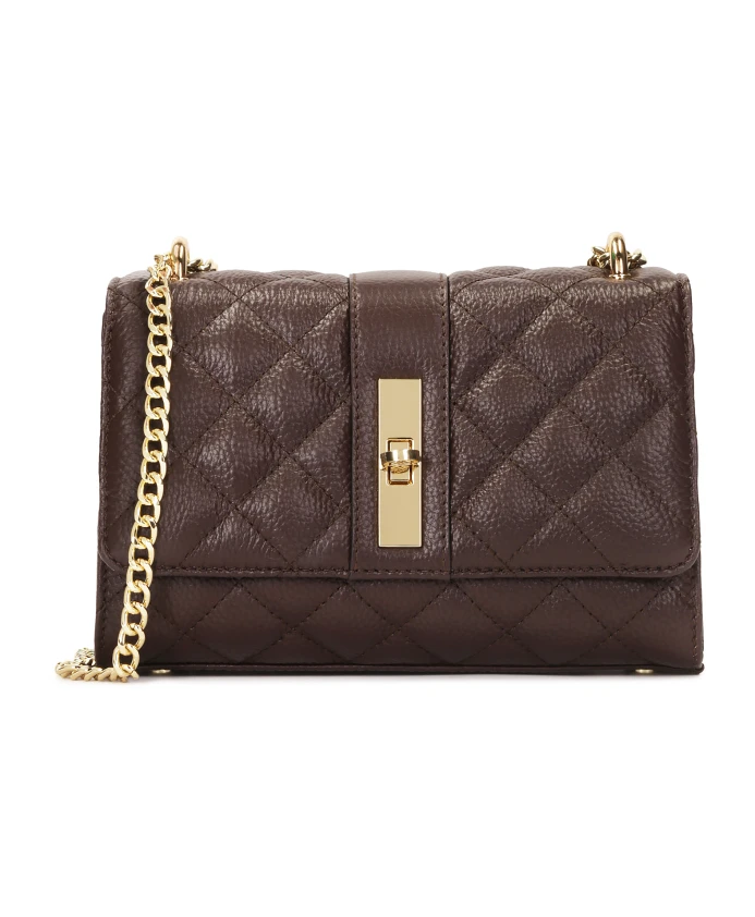 

Мягкая коричневая сумочка на цепочке Kazar, коричневый