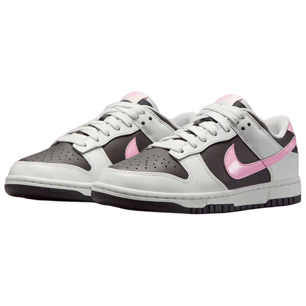 Nike Низкие мужские кроссовки для скейтбординга Dunk Slip Resistant Abrasion Resistant белые розовые — фото 4