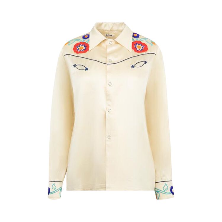 

Рубашка Bode Garden Party Western Shirt 'Cream/Multicolor', разноцветный
