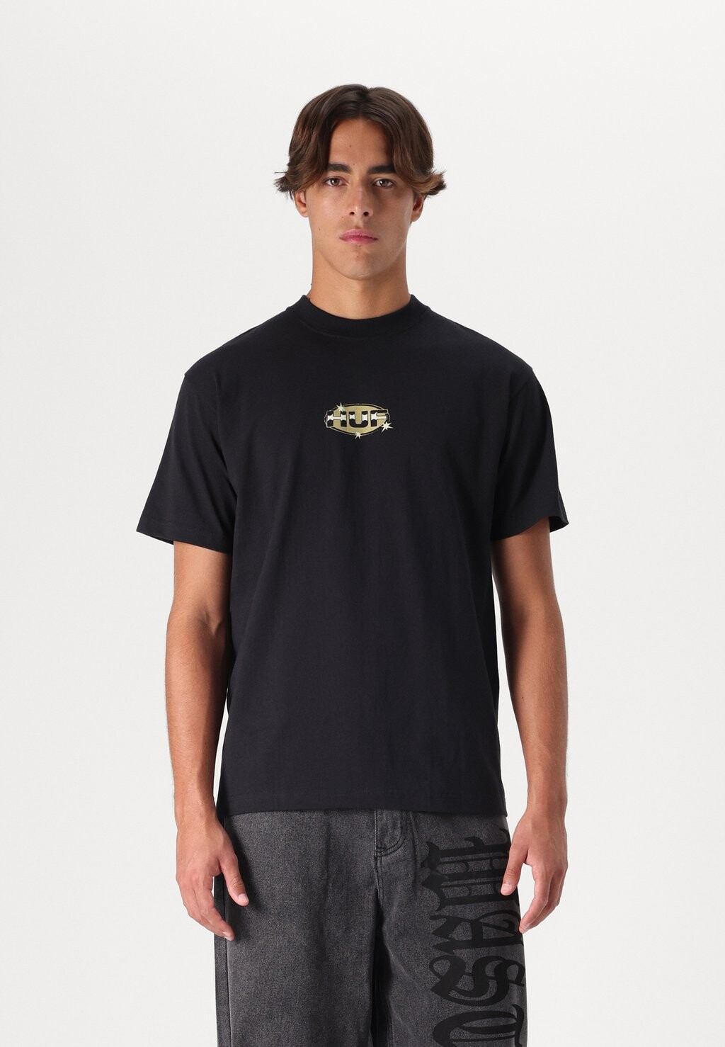 

Футболка с принтом DAWG TEE UNISEX HUF, черный